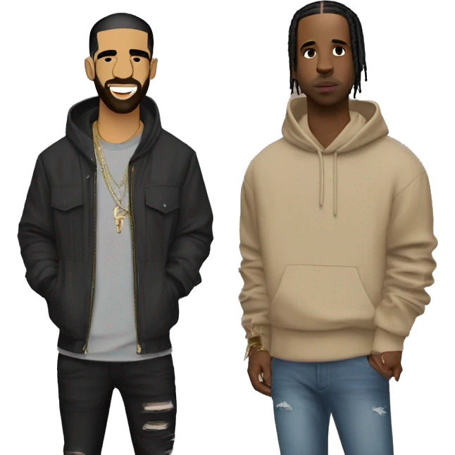 Drake and travis Scott issin  emoji