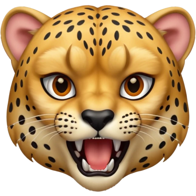 Cheetah snarling  emoji