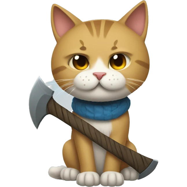 ice war axe cat emoji
