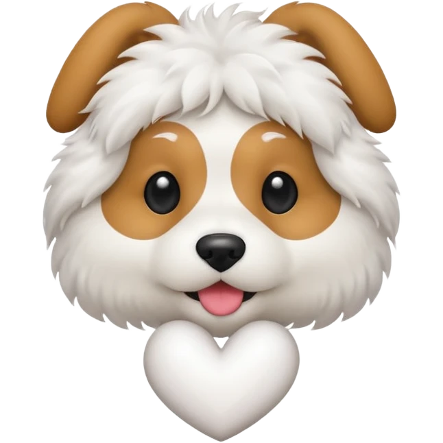 Dog shaped heart ￼ emoji