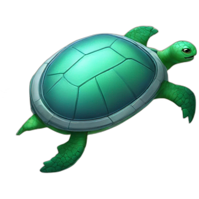 Alien spaceship turtle emoji