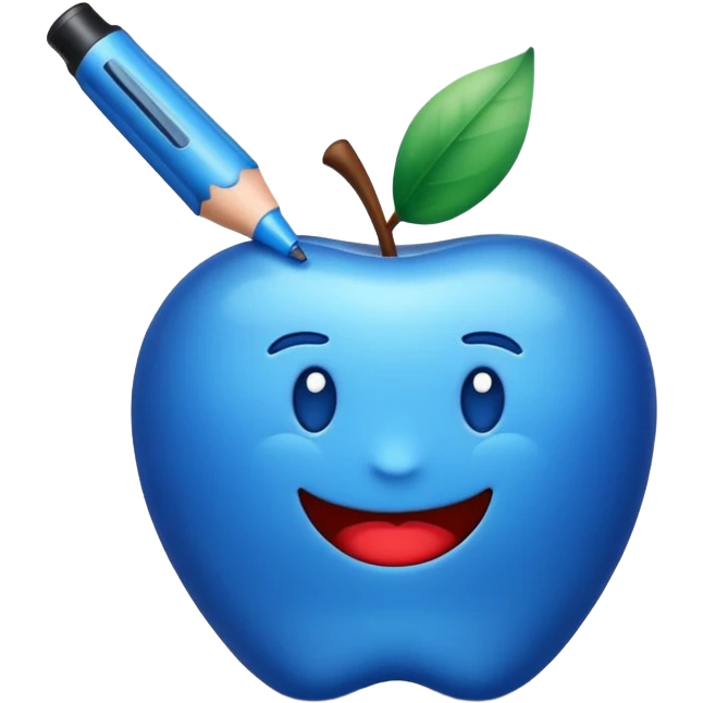 blue Sharpie marker apple style emoji emoji