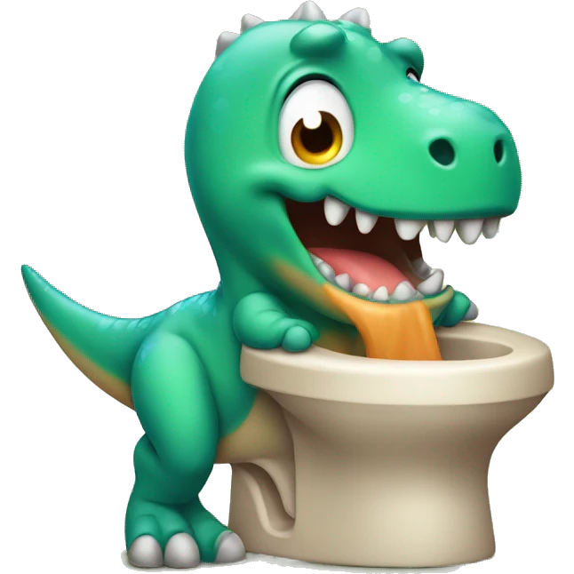 pooping dinosaur  emoji