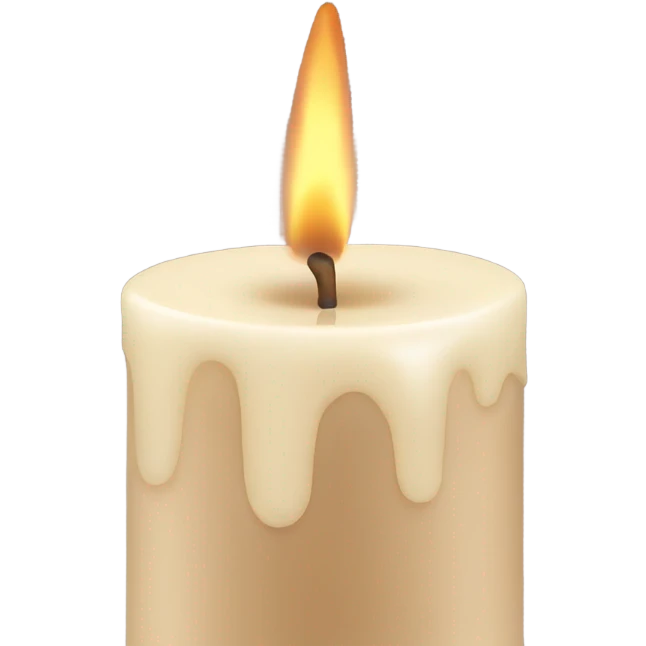 Beige candle  emoji