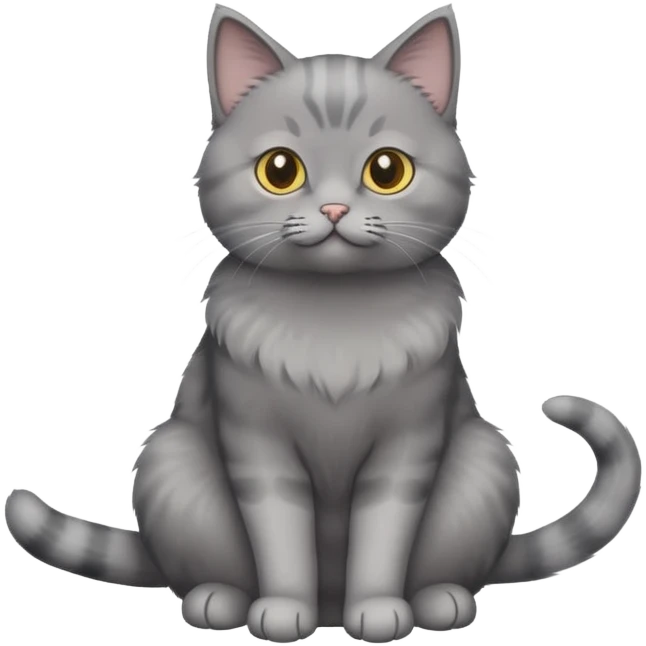 Cat grey emoji