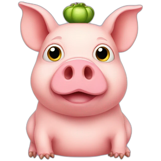 Pig mixed with frog emoji