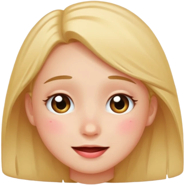 Blushing, shy, little tears, happy emoji