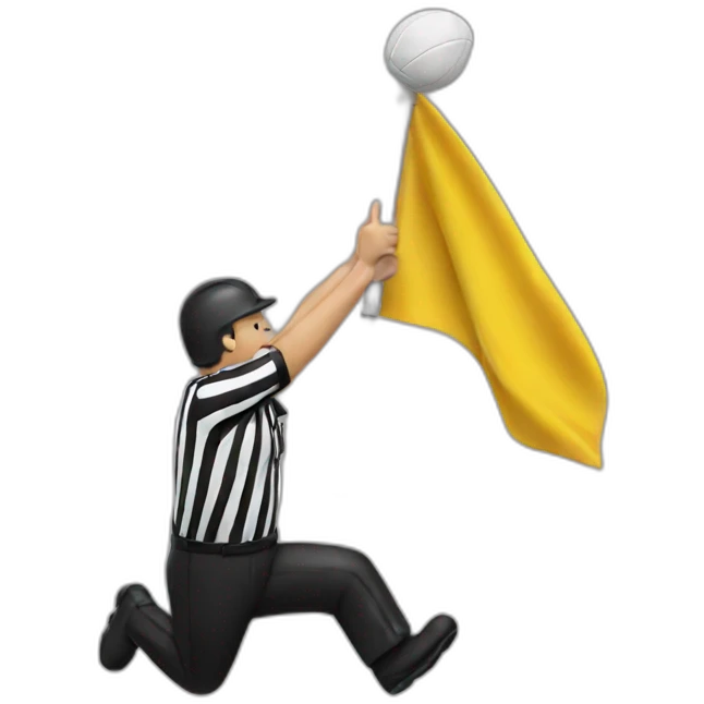 referee throws flag emoji