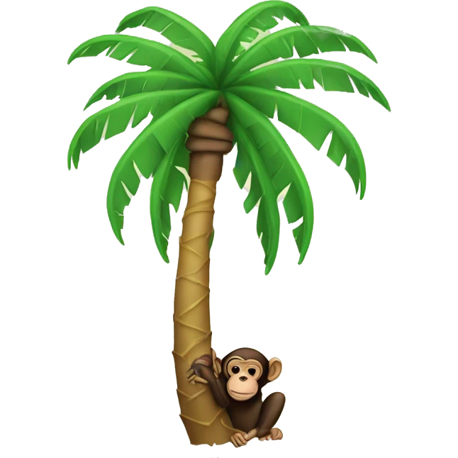 palm tree with monkey emoji