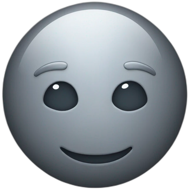 glossy gray planet Mercury without face emoji