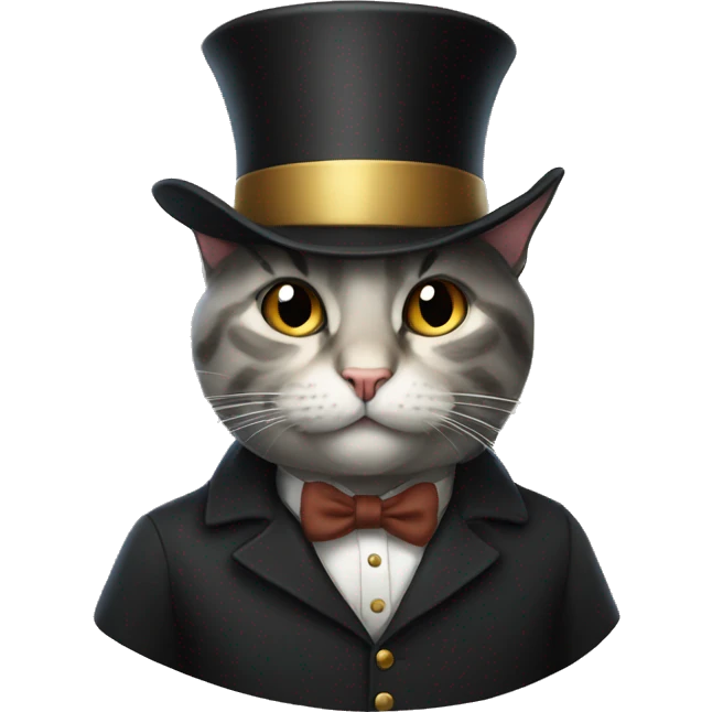 cat with tophat emoji