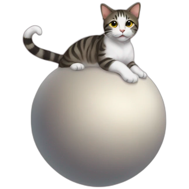 cat on the ball emoji