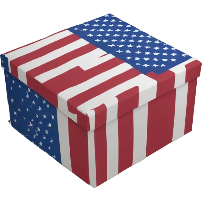 USA Flag Gift Box emoji