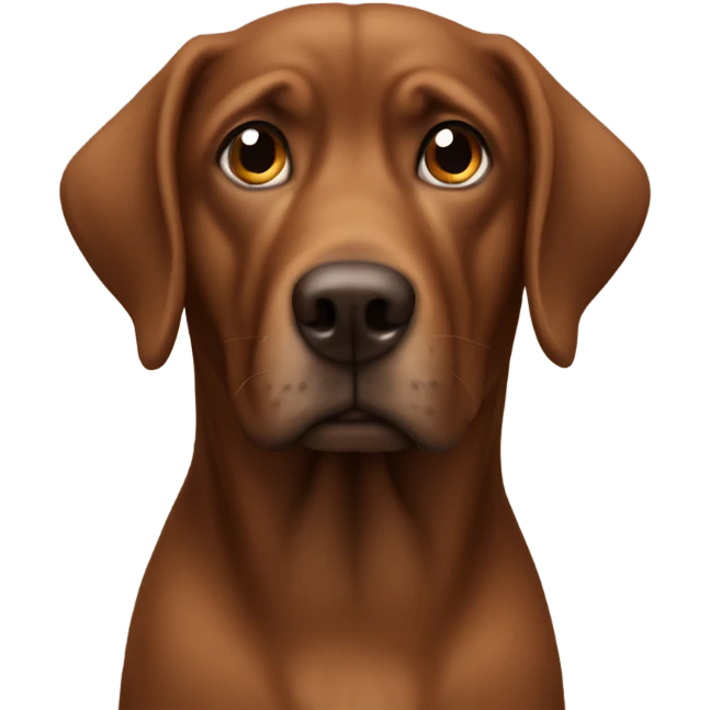 Brown dog looking at viewer meme emoji