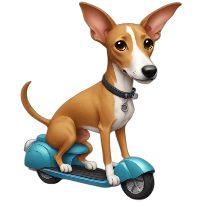 podenco on scooter emoji