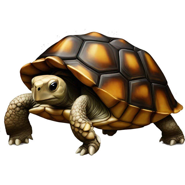 tortoise shell and white emoji