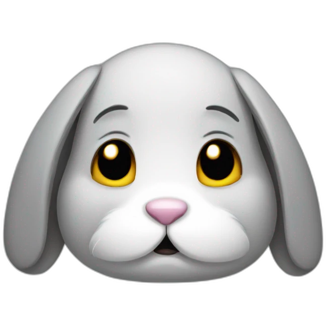 Sad crying rabbit emoji