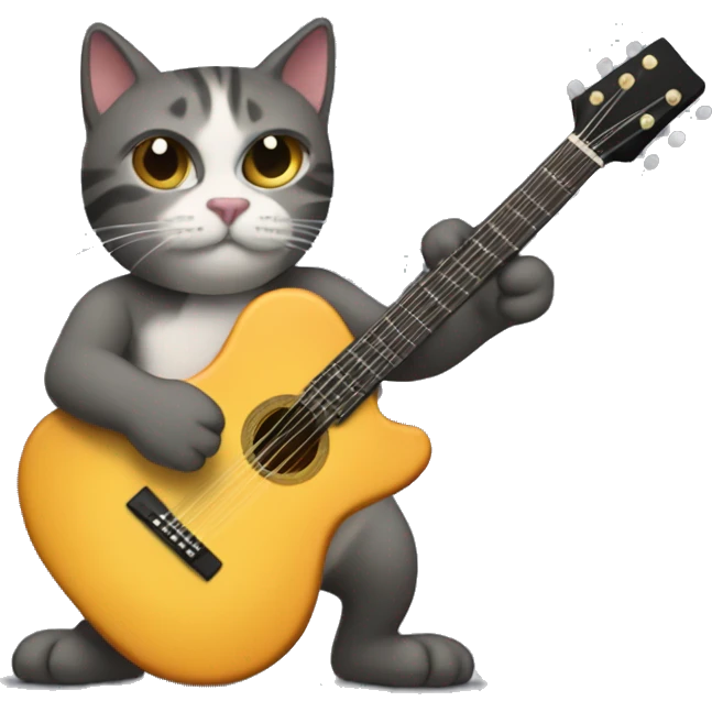 gato tocando guitarra  emoji