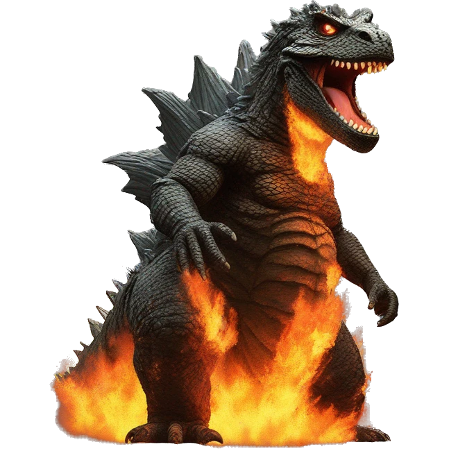 Burning Godzilla 1995 emoji