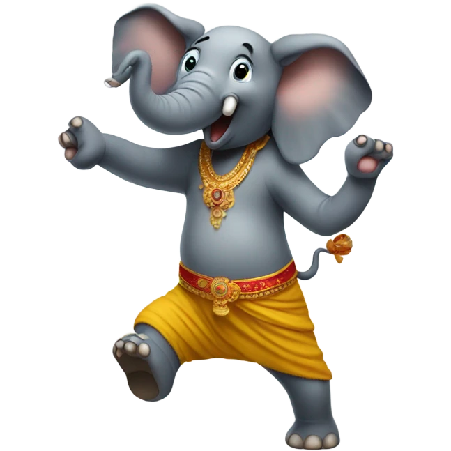 Elephant dancing emoji