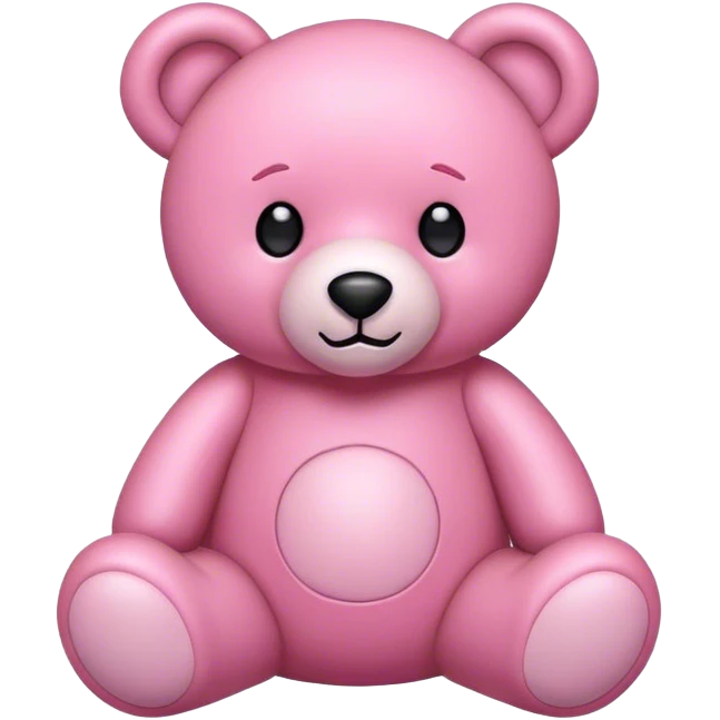Pink teddy beat emoji
