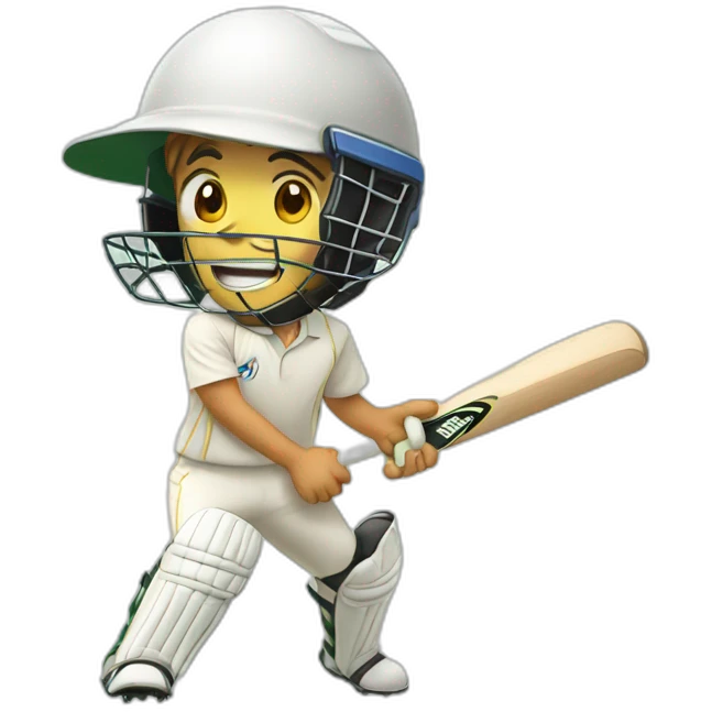 playing cricket emoji