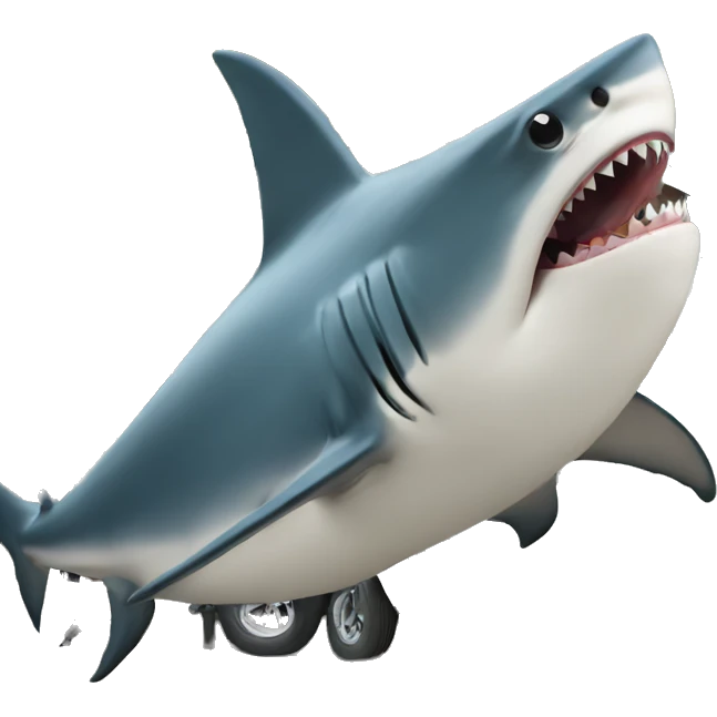 Shark in a trailer park emoji