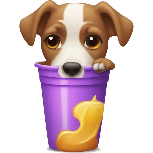 puprleseethrogh juice in a double cup emoji