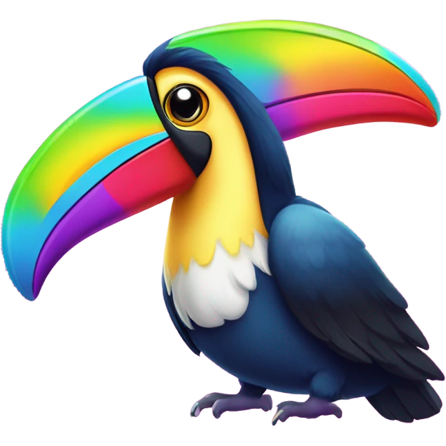 Lisa frank toucan with rainbow beak  emoji