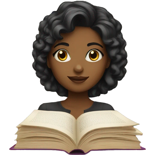 Beauty girl who read Books  emoji
