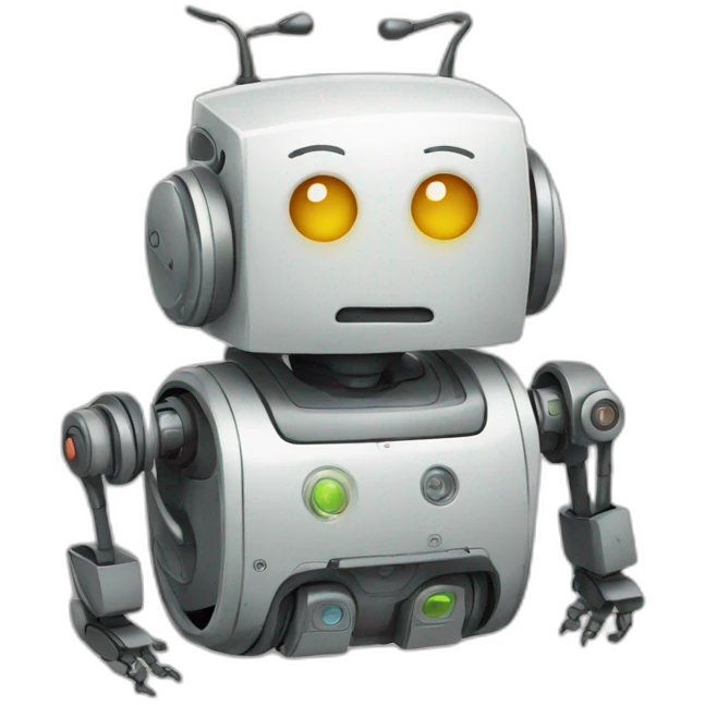 shrugging robot emoji