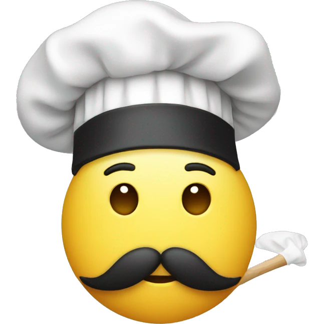chef's hat and Shushing Face emoji