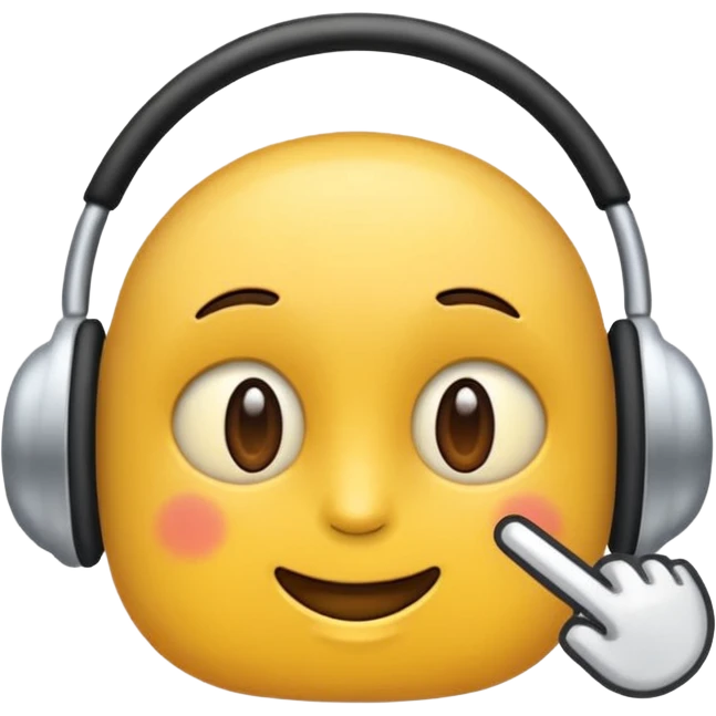 Белые наушники emoji