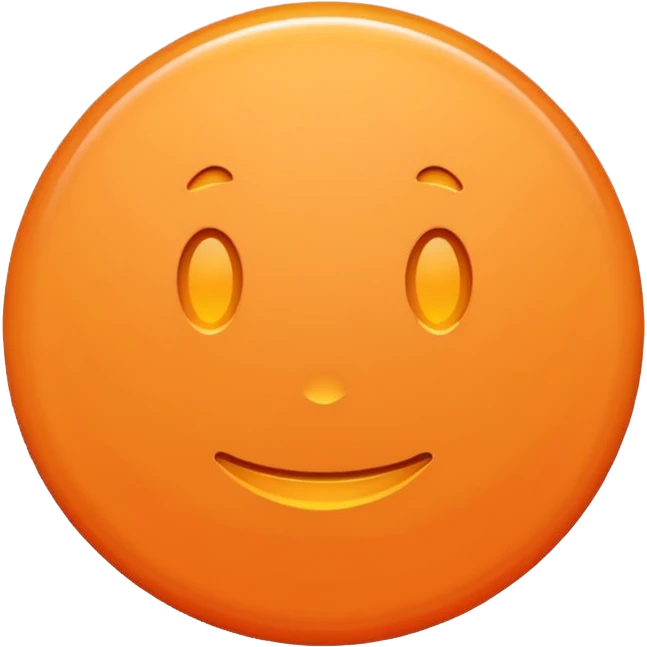 simple clean orange circle emoji