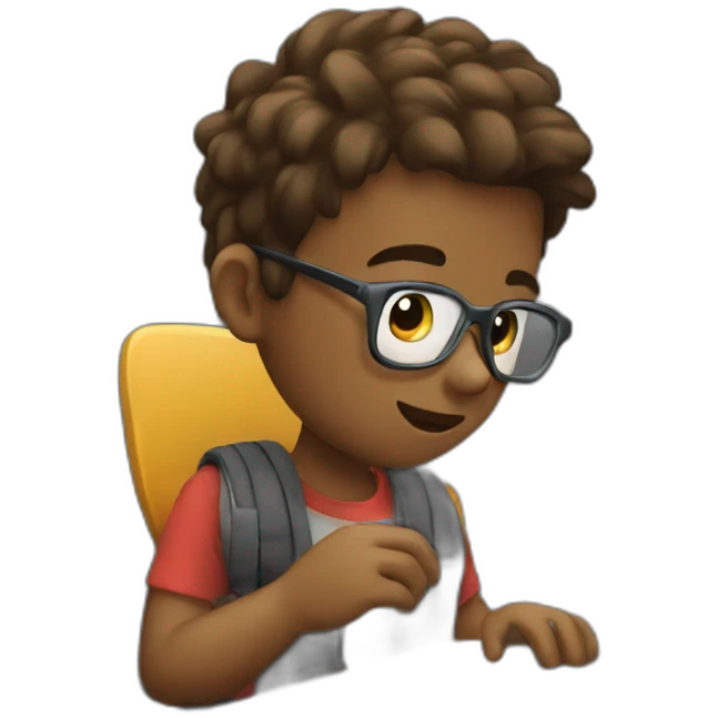 boy coding on laptop emoji