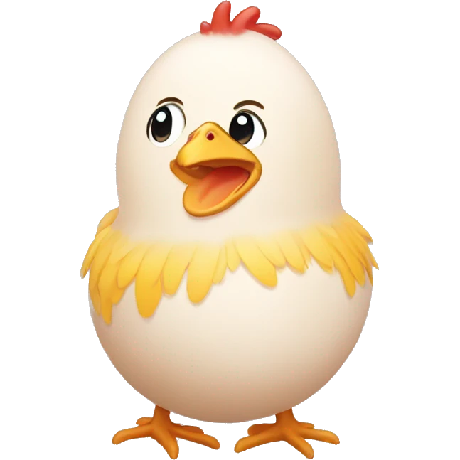 A chicken hatched from an egg emoji