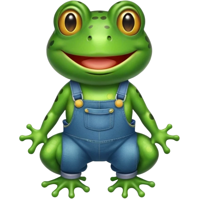 frog with overalls emoji