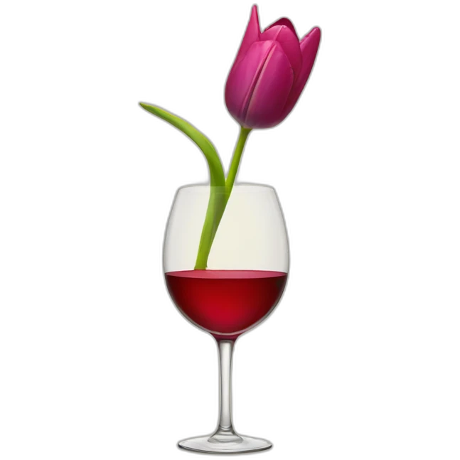 Tulip wine emoji