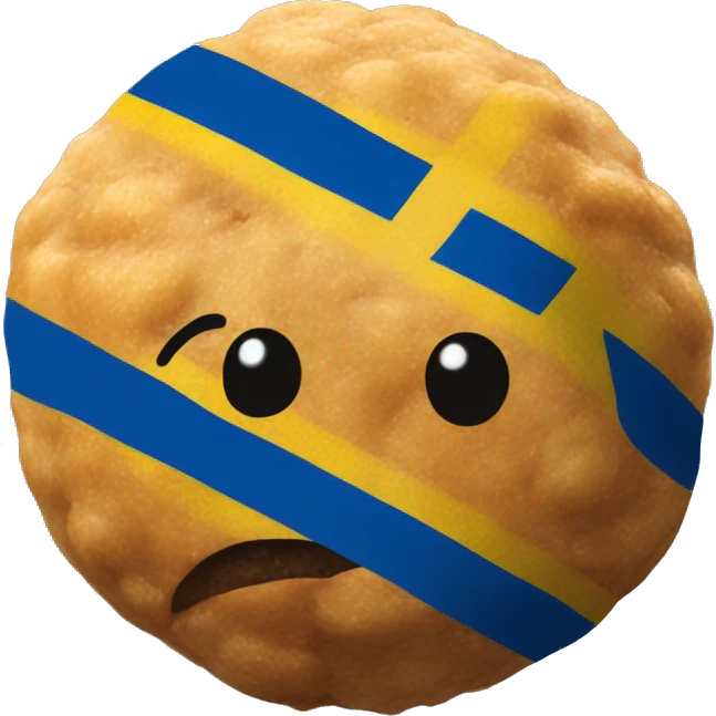 Swedish flag  meatball emoji