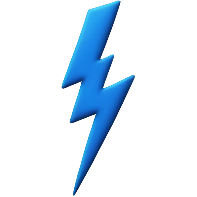 Blue lightning bolt emoji