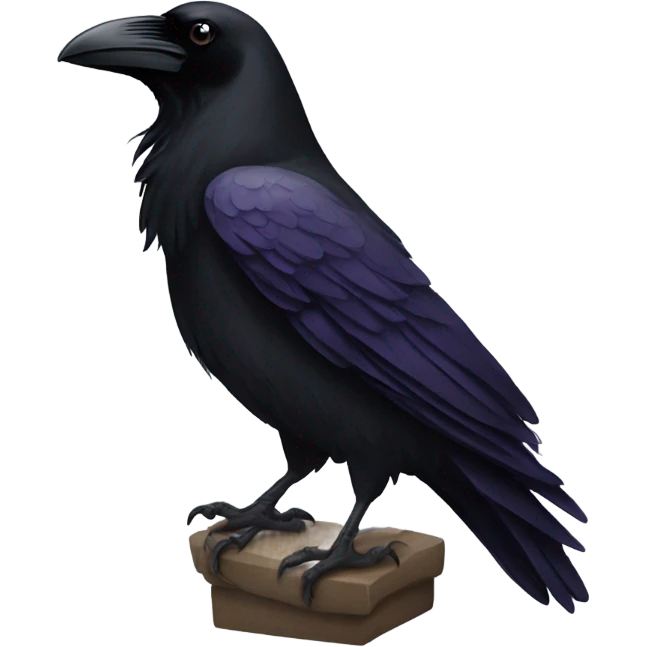 Raven on top of a person emoji