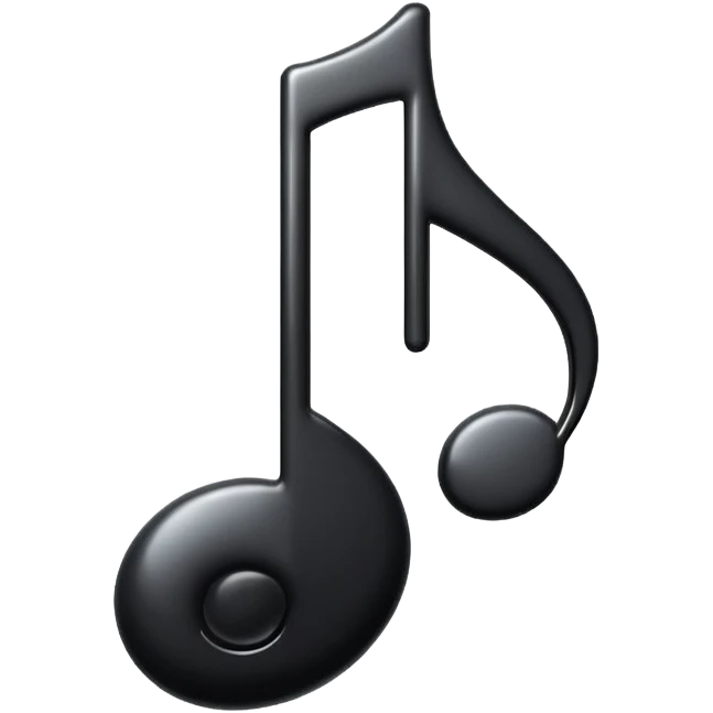 black music note emoji