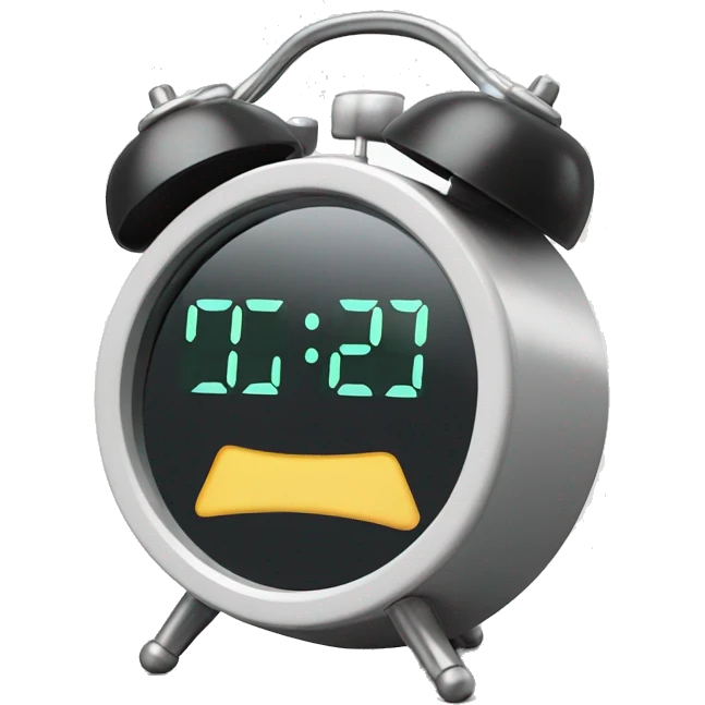 Digital alarm clock emoji