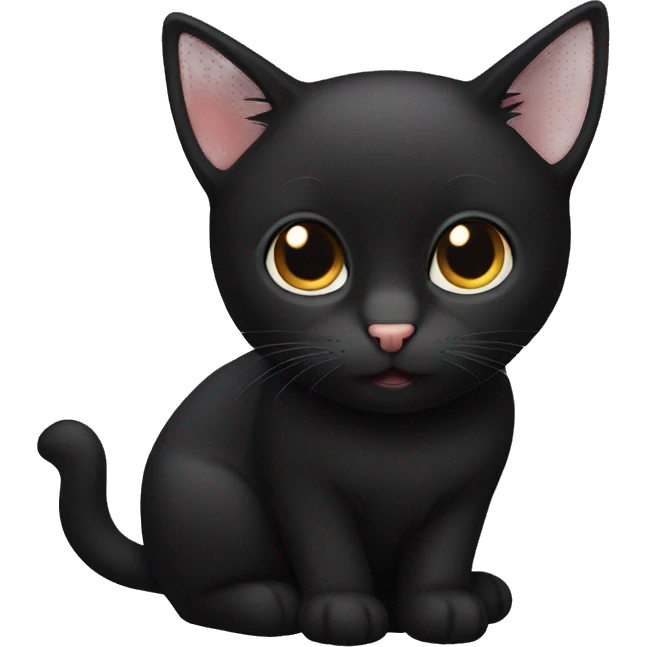 cute black cat emoji