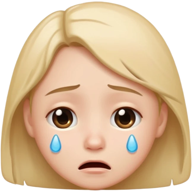 Cry but cute emoji