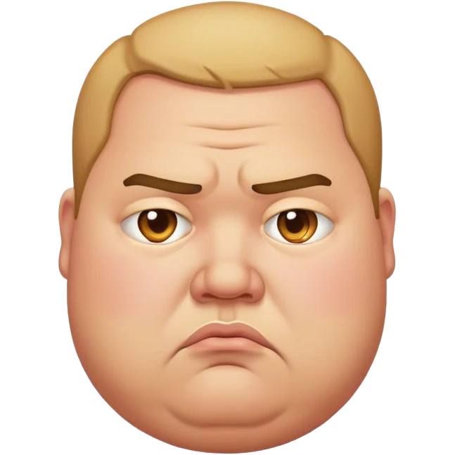 Fat guy sad emoji