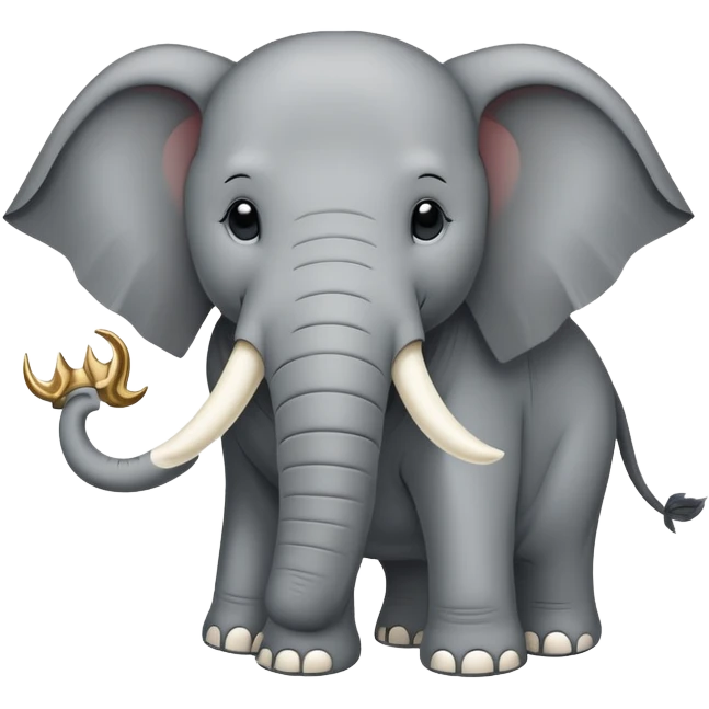 Game of thrones style Sigil with a elephant  emoji