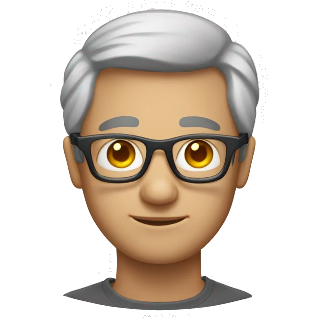 Een man met een bril  emoji