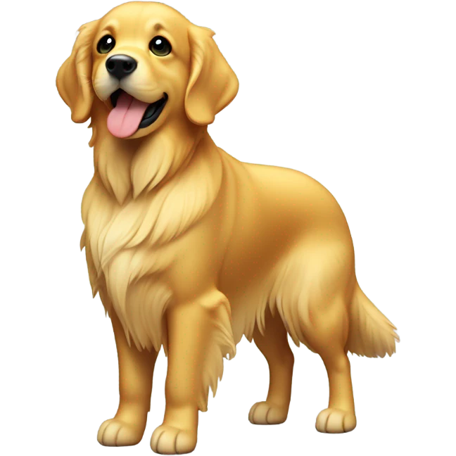 Golden retriever, butter on its head emoji