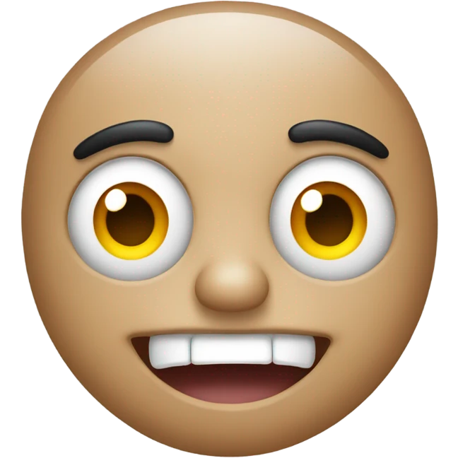 Toe with a face emoji